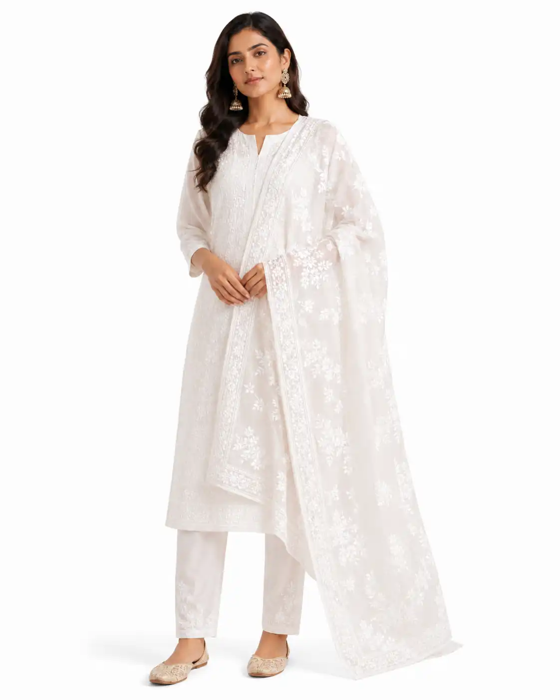 Chikankari dupattas wholesale cotton georgette