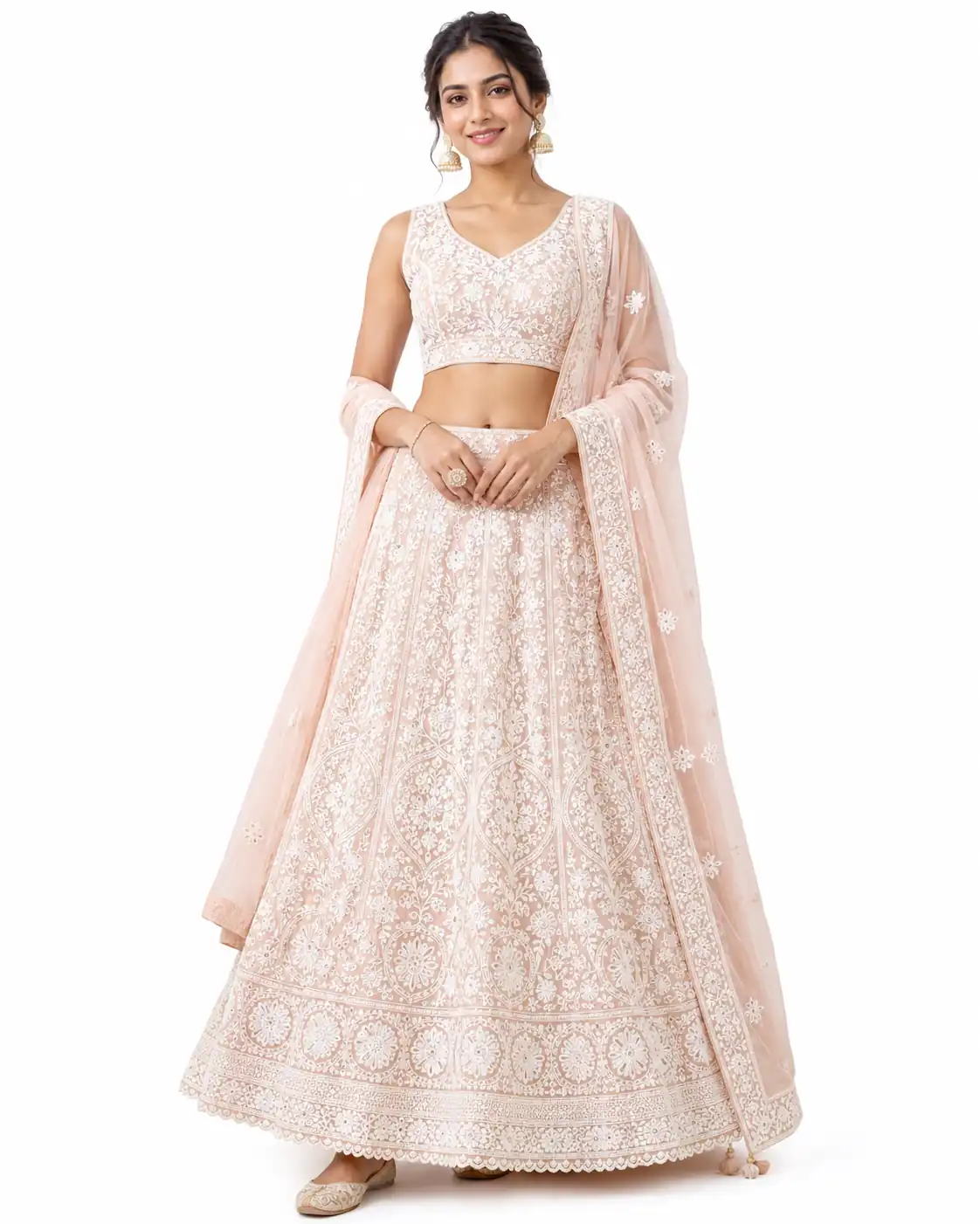 Chikankari lehenga manufacturer bridal festive wear