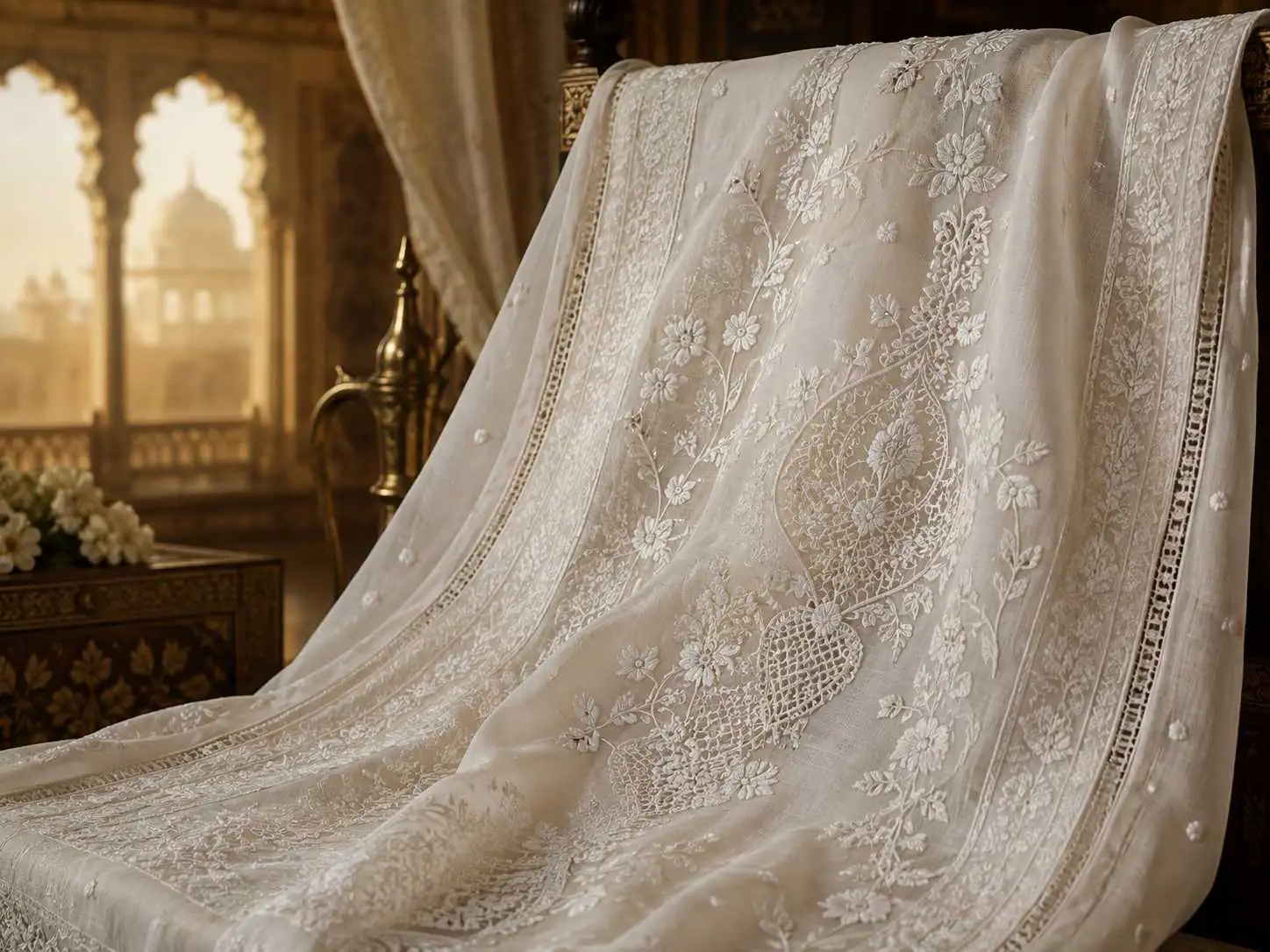 Royal Mughal Muslin Work