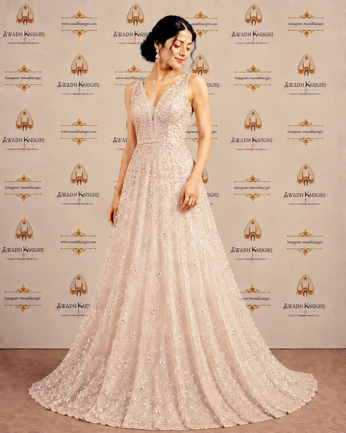 Couture Crystal Evening Gown